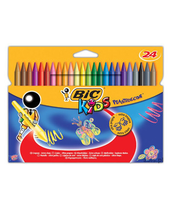 Lápis de Cera 24 Cores Bic...