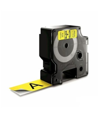 Fita 24mmx7m Preto/Amarelo...
