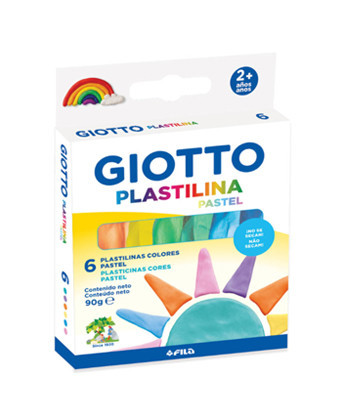 Plasticina 6 Cores Pastel...