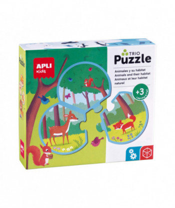 Puzzle Trio Animais 24 Peças