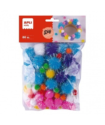 Pom Pom Glitter Apli Cores...