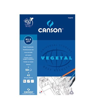 Papel Vegetal A3 90g Canson...