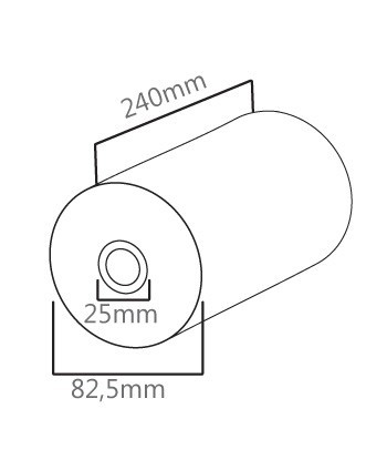 Rolo Papel 82,5x240x25mm 1un