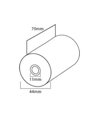 Rolo Papel 44x70x11mm 10un