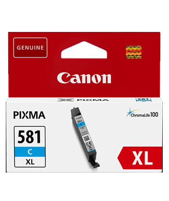 Tinteiro Canon 581XL Azul...