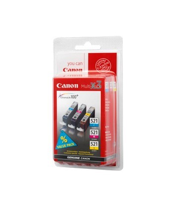 Pack Tinteiros Canon 521 3...