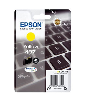 Tinteiro Epson 407 Amarelo...