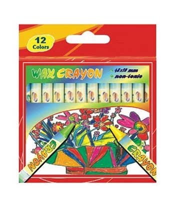 Lápis de Cera 12 Cores...
