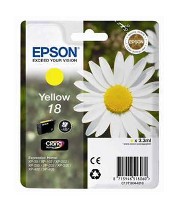 Tinteiro Epson 18 Amarelo...