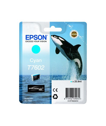 Tinteiro Epson T7602 Azul...