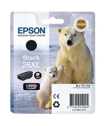 Tinteiro Epson 26XL Preto...