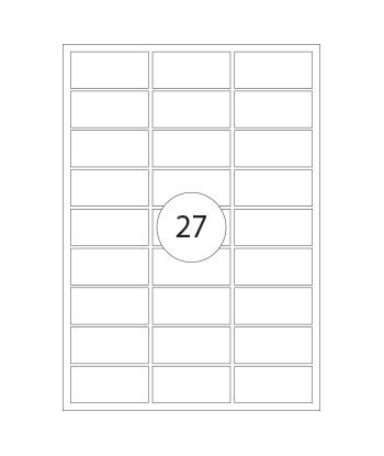 Etiquetas 063,5x029,6mm...