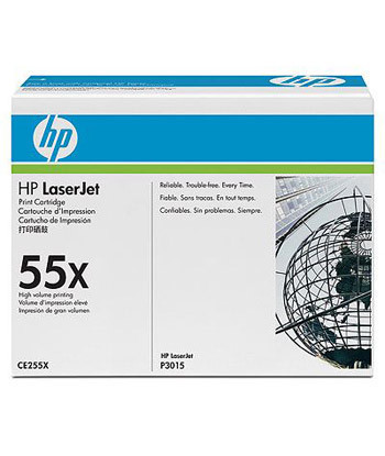 Toner HP 55X Preto CE255X...