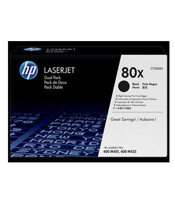 Pack Toners HP 80X Preto...