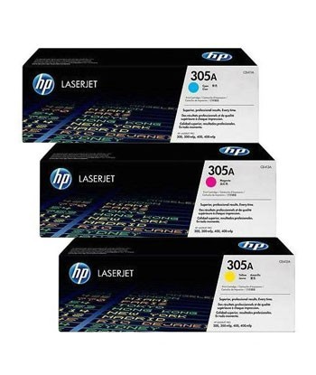 Pack Toners HP 305A 3 Cores...