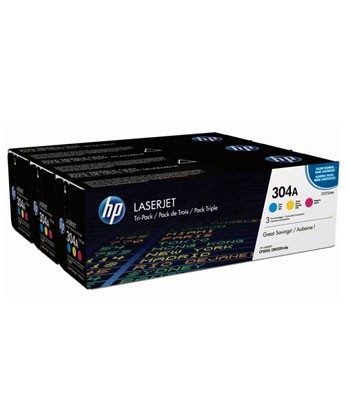 Pack Toners HP 304A 3 Cores...