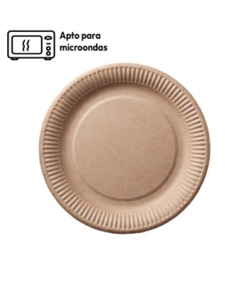Pratos 22cm Cartão Kraft...