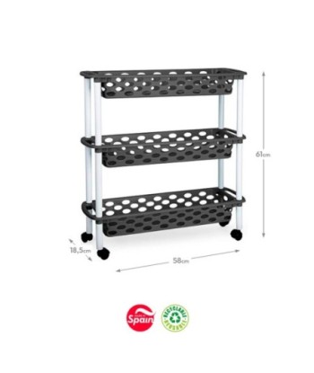 Carrinho 3 Cestos Plástico...