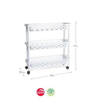 Carrinho 3 Cestos Plástico...