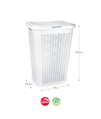 Cesto Roupa 51L Branco
