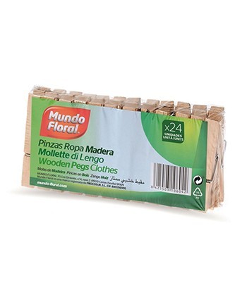 Molas Roupa Madeira 24un