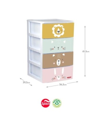 Bloco 4 Gavetas Plástico...