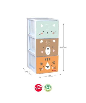 Bloco 3 Gavetas Plástico...