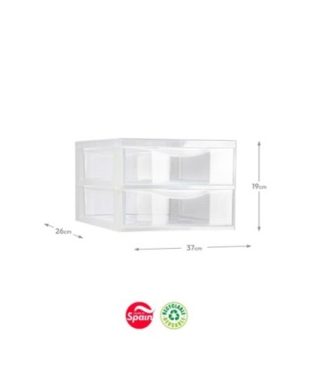 Bloco 2 Gavetas Plástico...