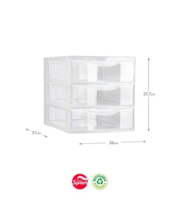 Bloco 3 Gavetas Plástico...