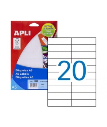 Etiquetas 021x074,6mm 15Fls...